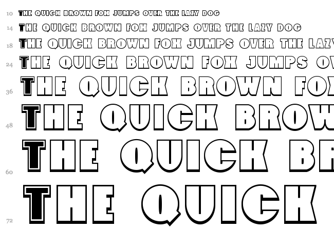 Foxxy font waterfall