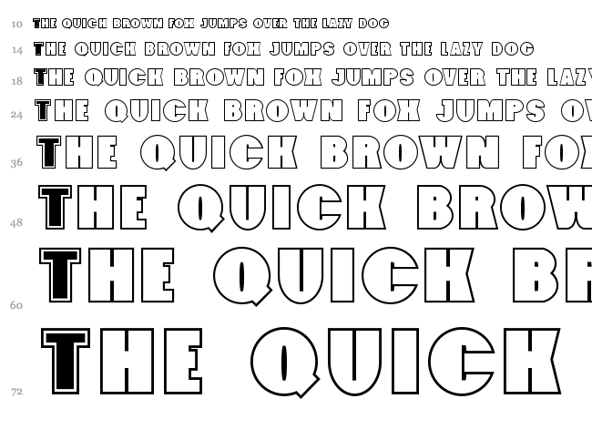 Foxxy font waterfall