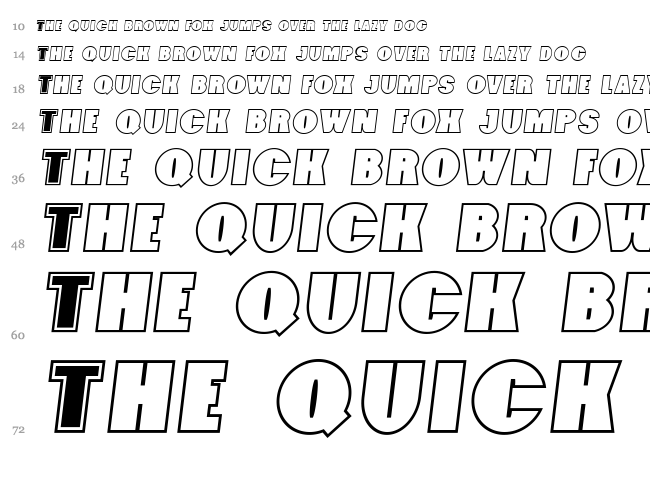 Foxxy font waterfall