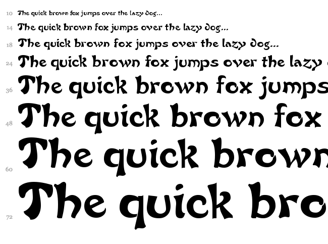 French Grotesque font waterfall