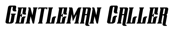 Gentleman Caller font preview