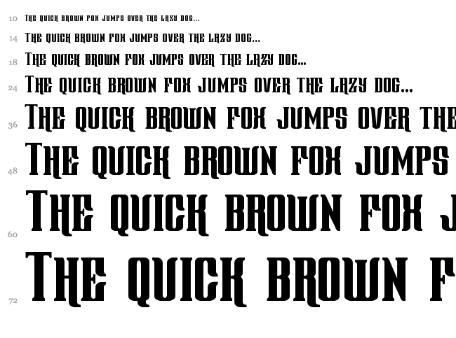 Gentleman Caller font waterfall
