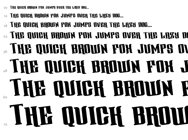 Gentleman Caller font waterfall