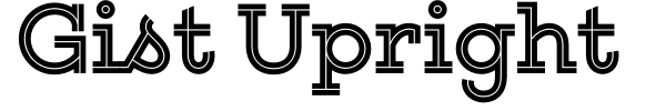 Gist Upright font