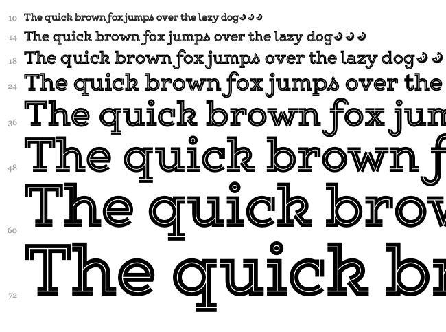 Gist Upright font waterfall