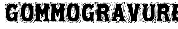 Gommogravure font preview