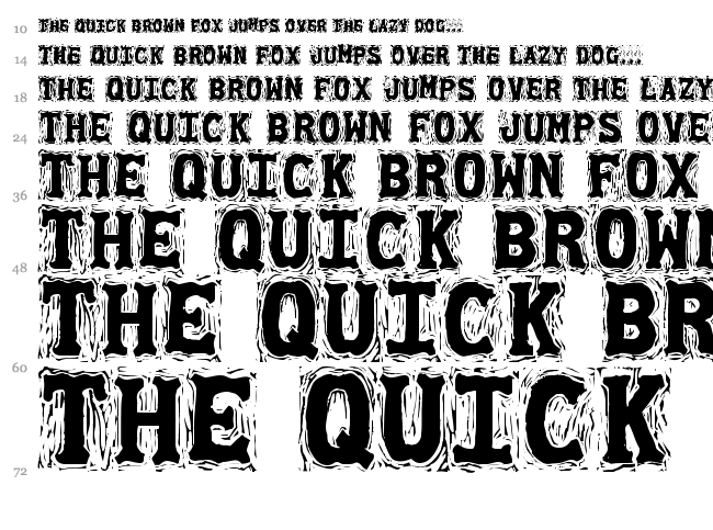 Gommogravure font waterfall