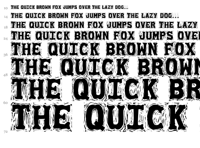 Gommogravure font waterfall