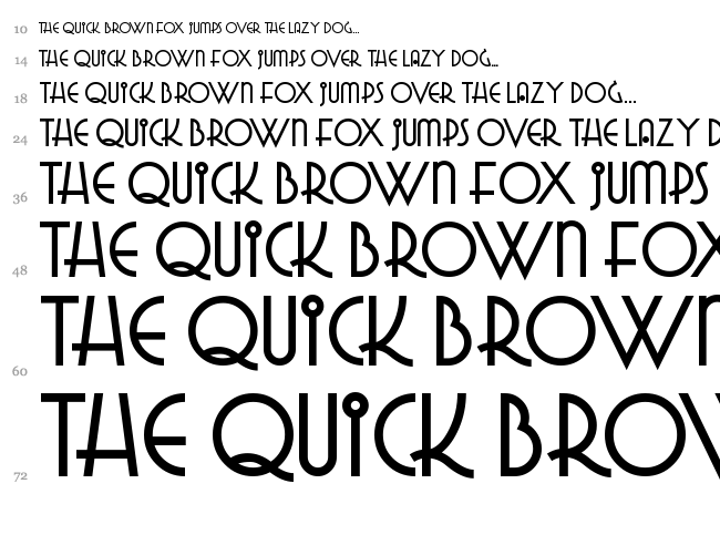 Grado Gradoo NF font waterfall