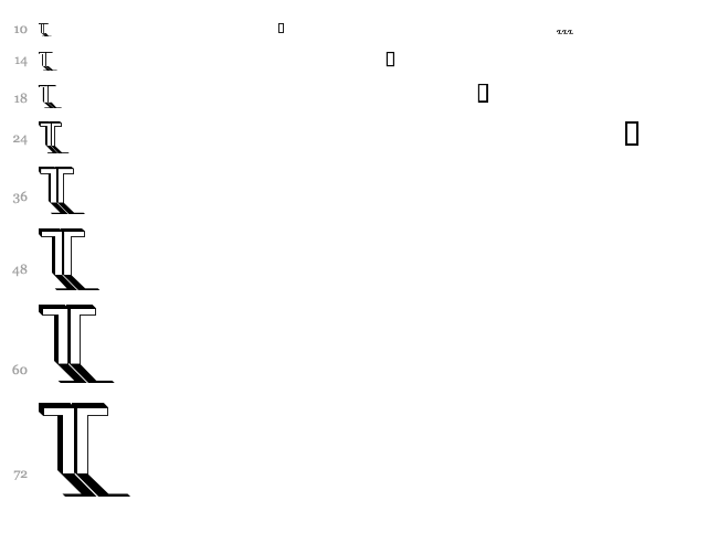Grand Prix font waterfall