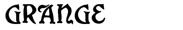 Grange font preview