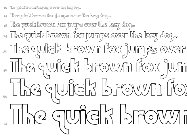 Graphisme font waterfall
