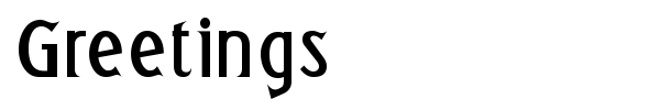 Greetings font preview