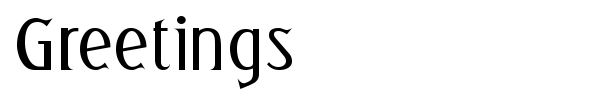 Greetings font preview