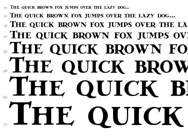 Greko Deco font waterfall