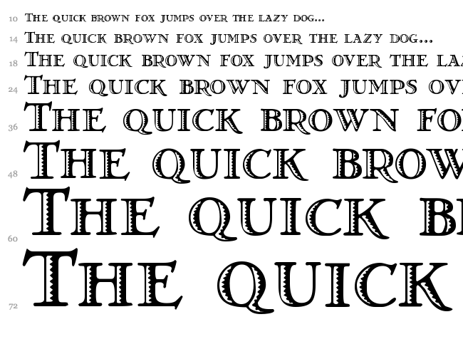 Greko Deco font waterfall
