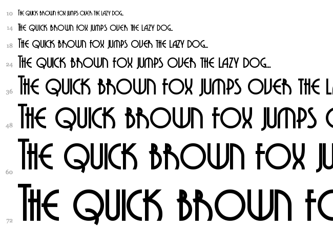 Grenadier font waterfall