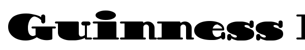 Guinness Extra Stout font