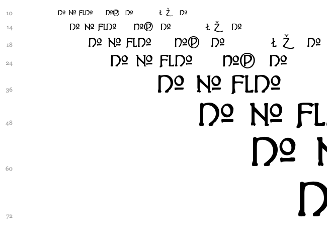 Hadley font waterfall