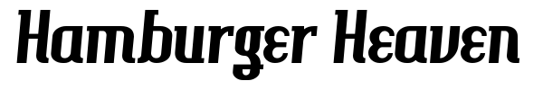 Hamburger Heaven font