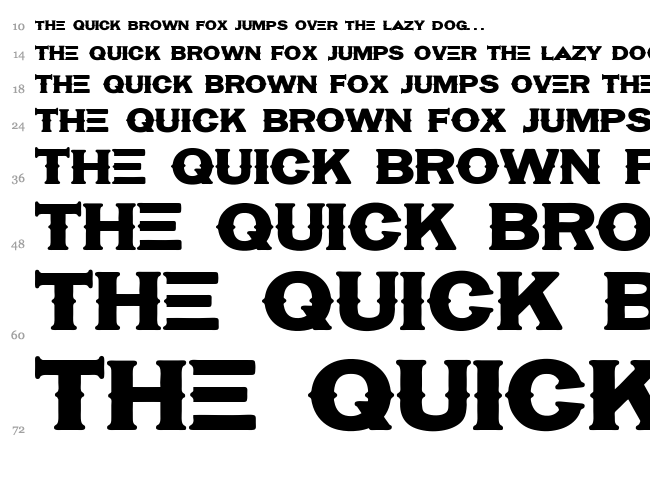 Hassified font waterfall