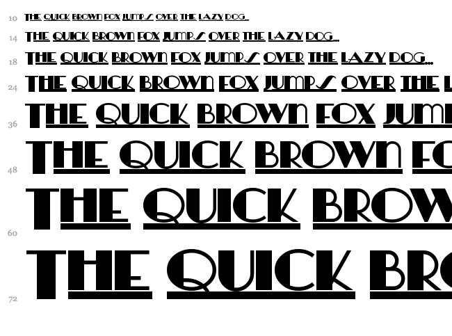 HeraldSquare font waterfall