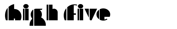 High Five font