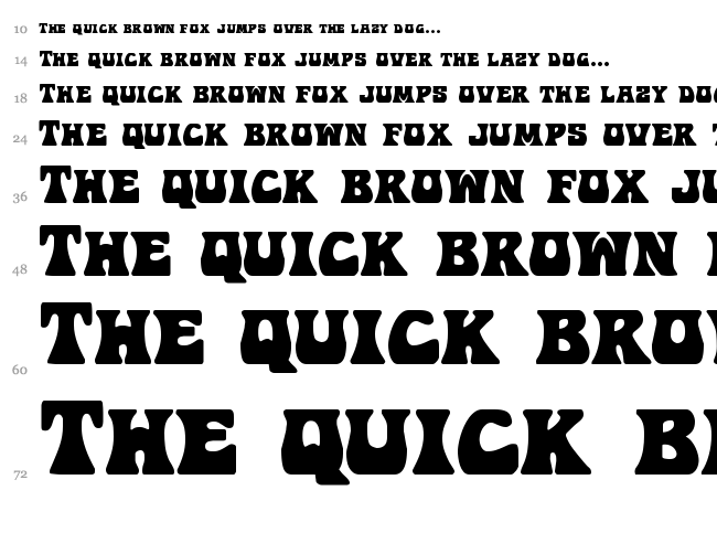 Hip Pocket font waterfall
