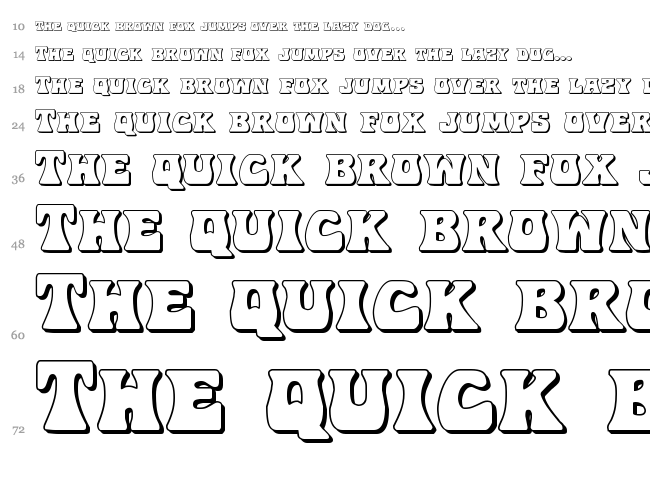 Hip Pocket font waterfall