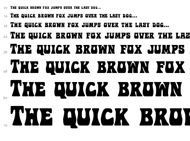 Hip Pocket font waterfall