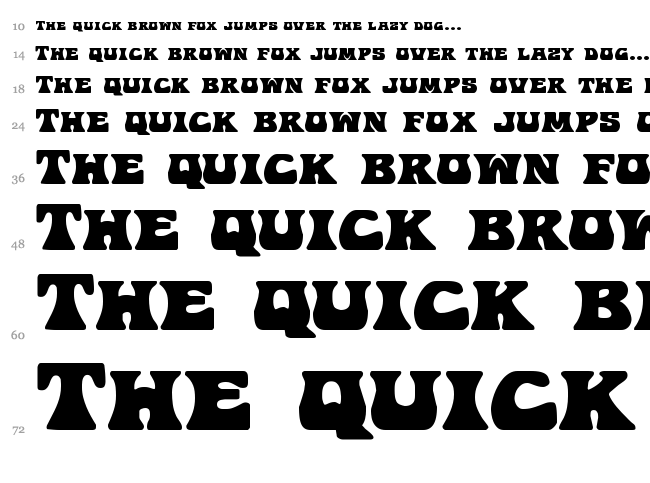 Hip Pocket font waterfall