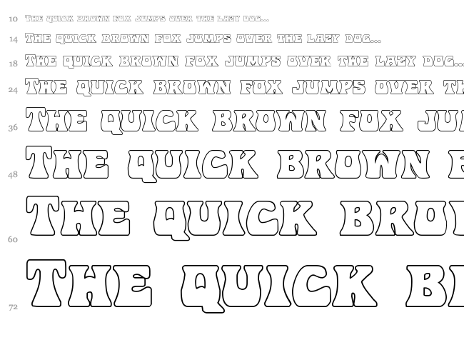 Hip Pocket font waterfall