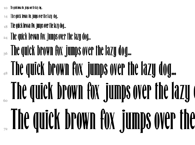 Honest Merchant font waterfall