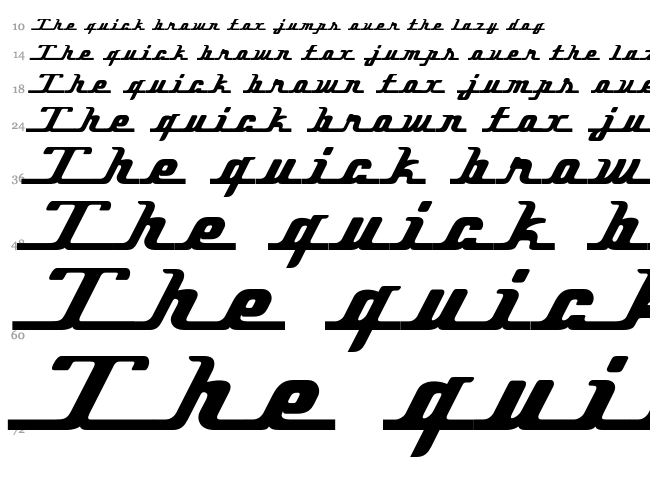 Ikarus font waterfall