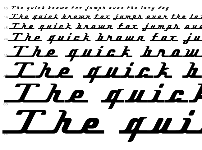 Ikarus font waterfall