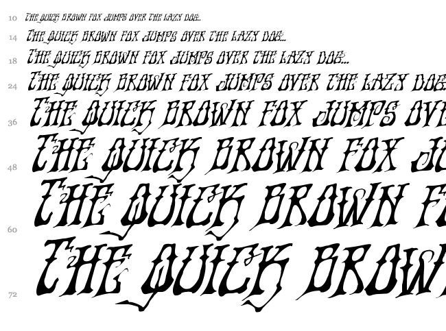 Instant Zen font waterfall