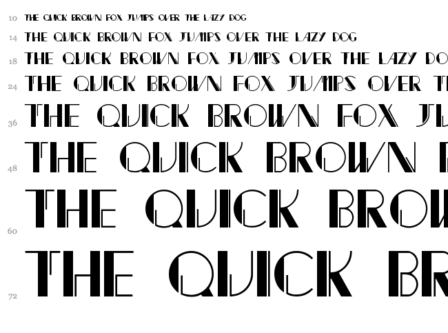 Jacked font waterfall