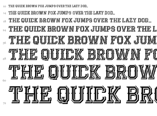 Jack Runner font waterfall