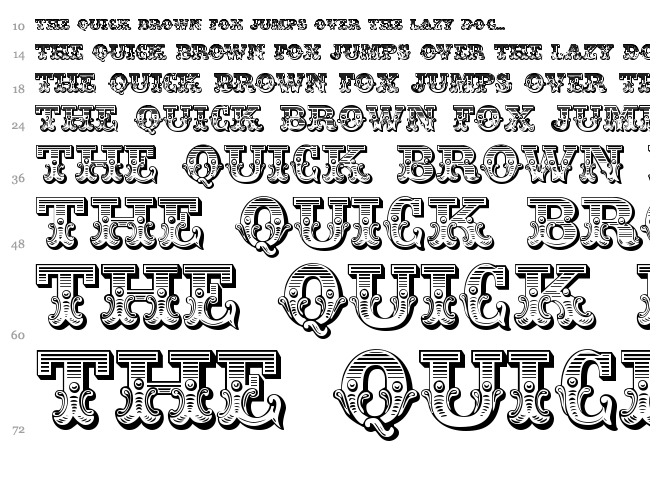 JF Ringmaster font waterfall