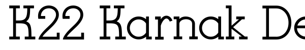 K22 Karnak Deco font