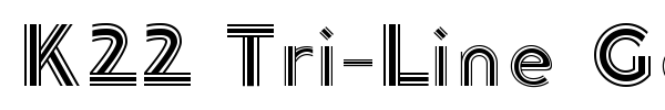 K22 Tri-Line Gothic font