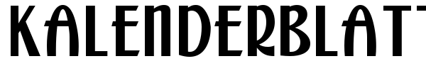 Kalenderblatt Grotesk font preview