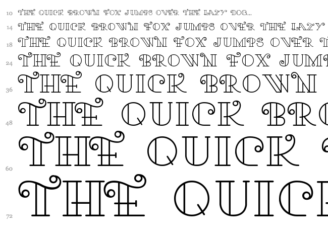 Kari font waterfall