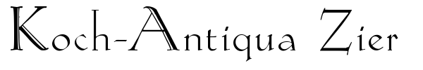 Koch-Antiqua Zier font