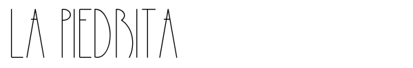 La Piedrita font preview