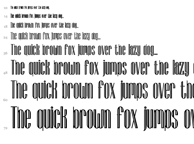 Lagniappe Inline font waterfall