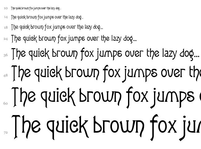 Lansbury FG font waterfall