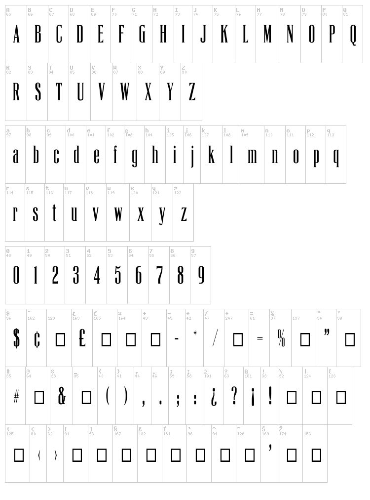 La Tribune CP font map