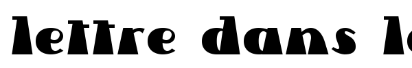 Lettre Dans Le Decor font