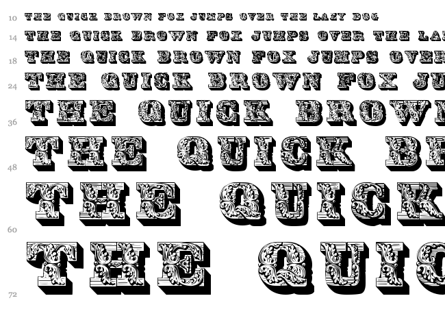  font waterfall